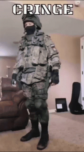 Cringe Military Fell On The Floor GIF