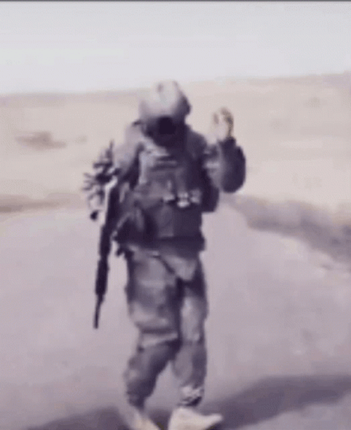 Military Foot Works On Duty GIF