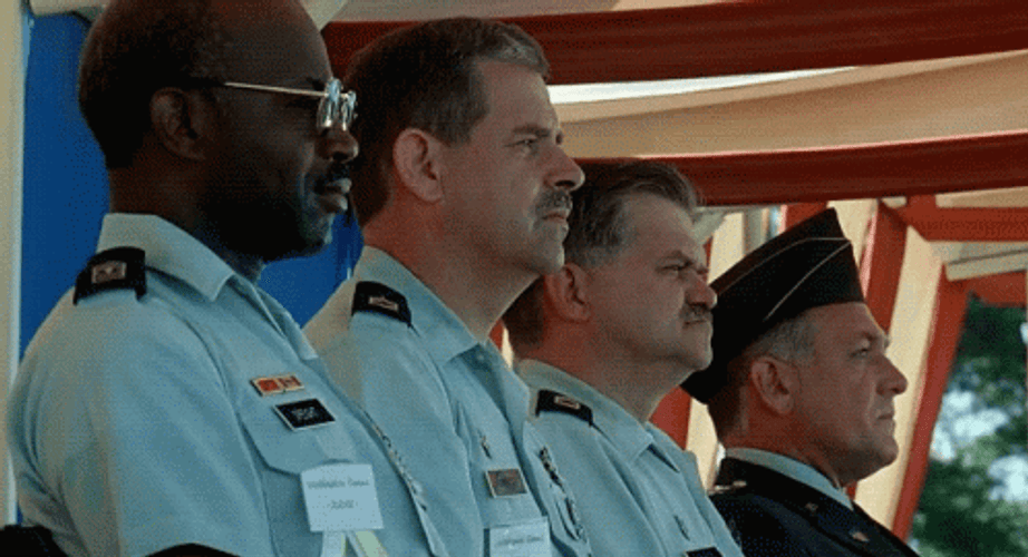 Military Men In Sync Feet Tapping Major Payne GIF
