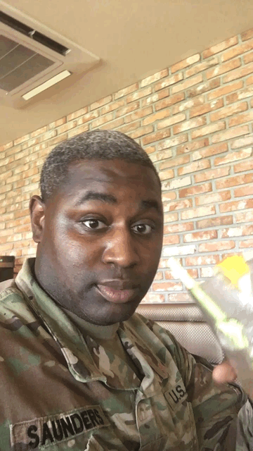 Military Sips Tea GIF