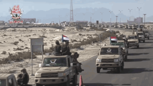 Military Vehicles Driving GIF