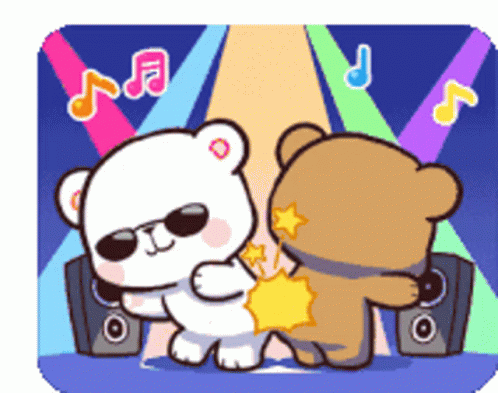 Milk And Mocha Bear Disco Dancing GIF