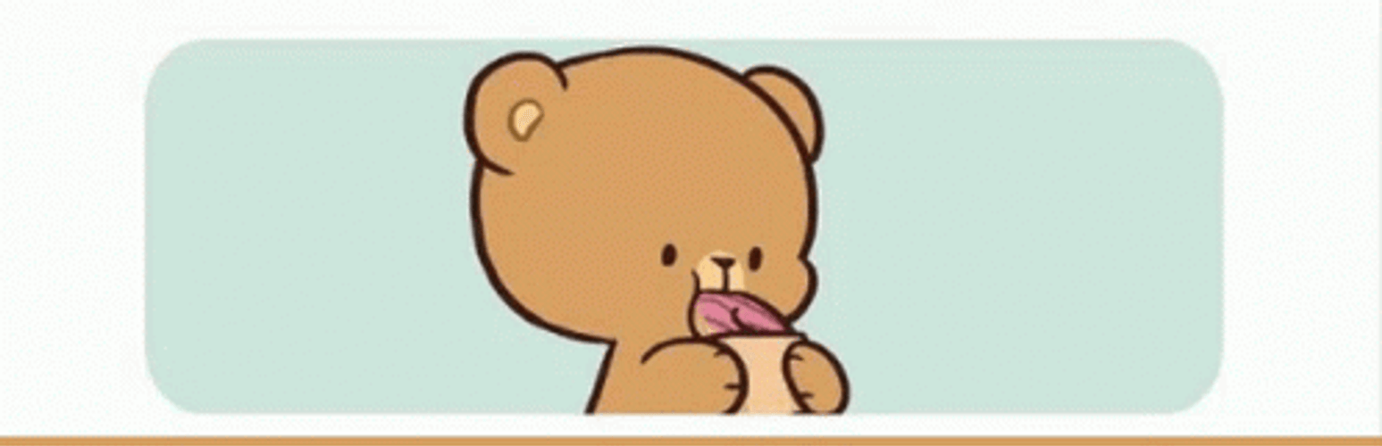 Milk And Mocha Bear Eating Loop GIF