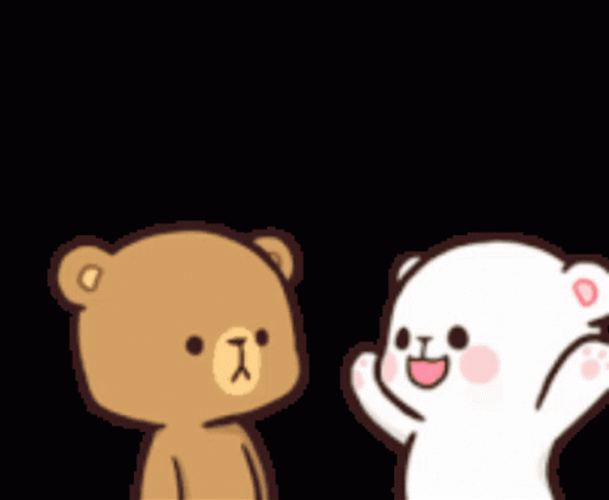 Milk And Mocha Bear Excited Embrace GIF