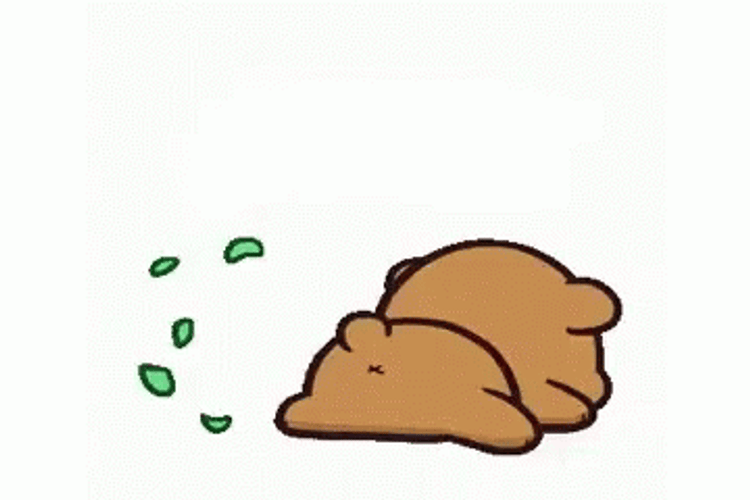 Milk And Mocha Bear Roll Farting GIF