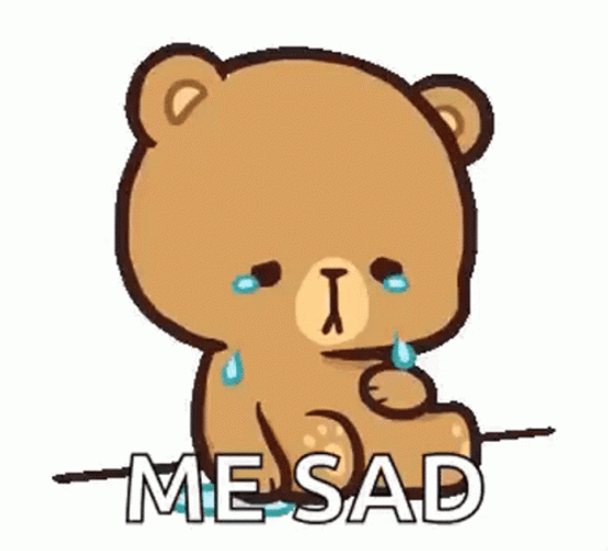 Milk And Mocha Bear Sad Tearing Up GIF