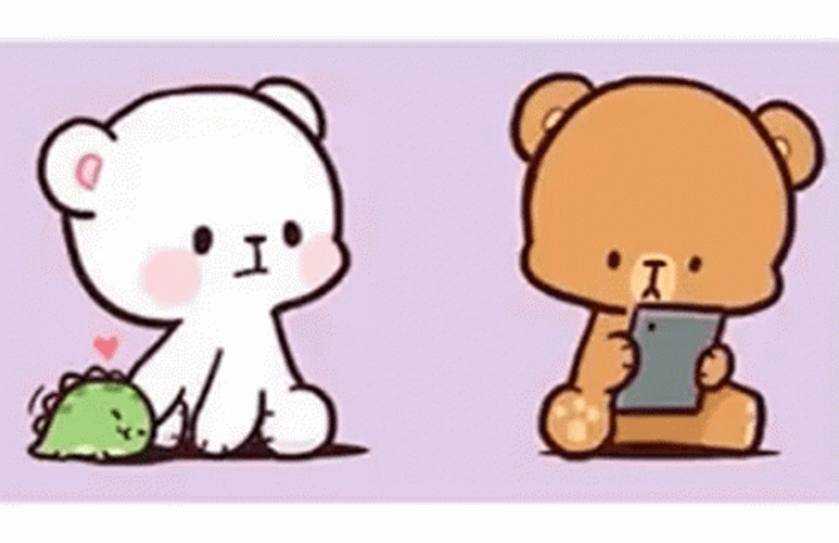 Milk And Mocha Bear Sweet Cheek Peck GIF