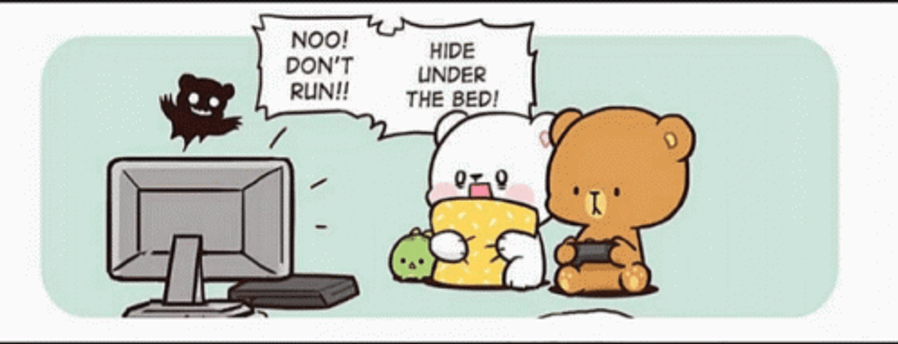 Milk And Mocha Bear Watching Movie GIF