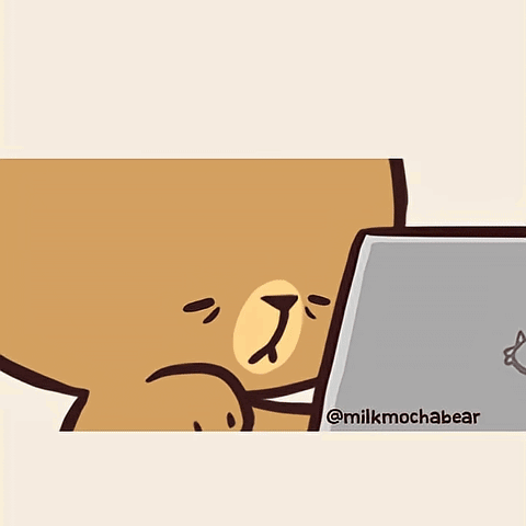 Milk And Mocha Bear Work Gif GIF