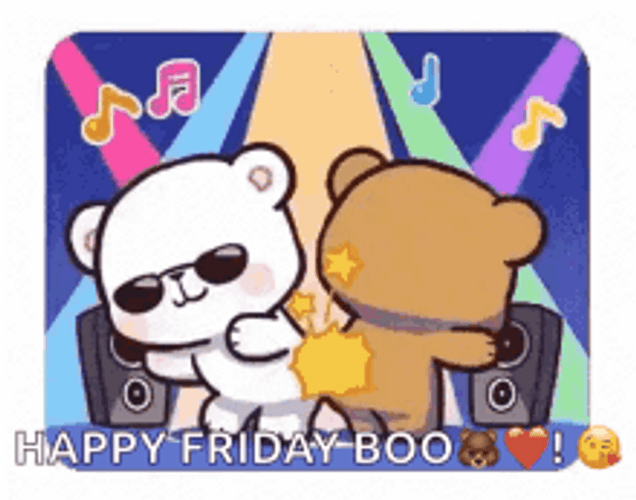 Milk And Mocha Bears Happy Friday Dance GIF