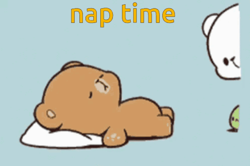 Milk And Mocha Bears Nap Time Sleepy Meme GIF
