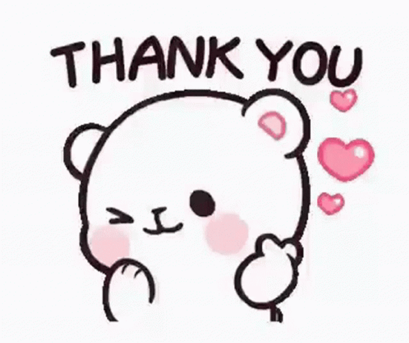 Milk Bear Is Thankful GIF