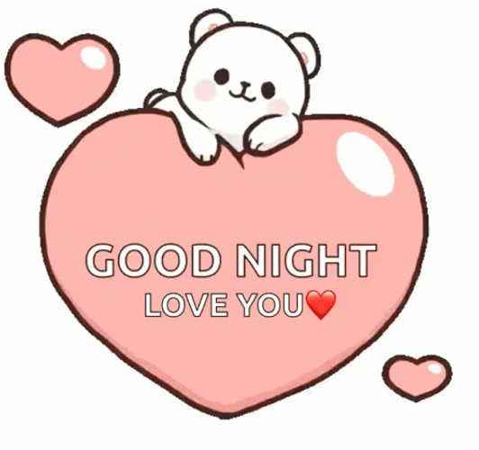 Korean Illustrator Puuung Good Night Love Animation GIF 