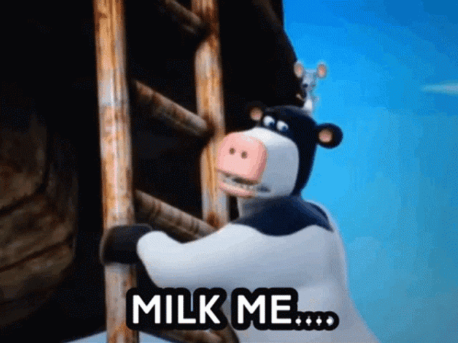 Milk Me Otis Cow GIF