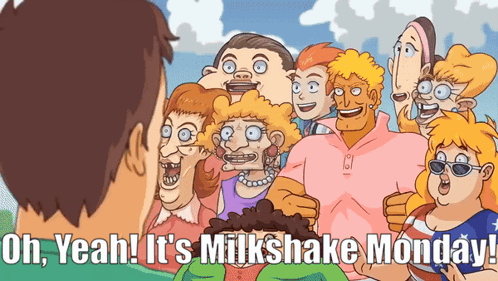 Milkshake Monday Cartoon Group GIF