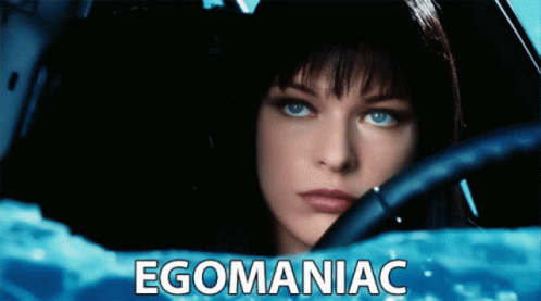 Milla Jovovich Violet Egomaniac Narcissist Meme GIF