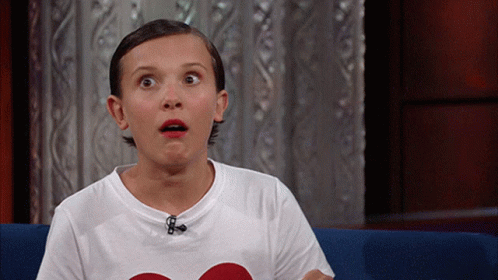 Millie Bobby Brown Shocked Reaction GIF
