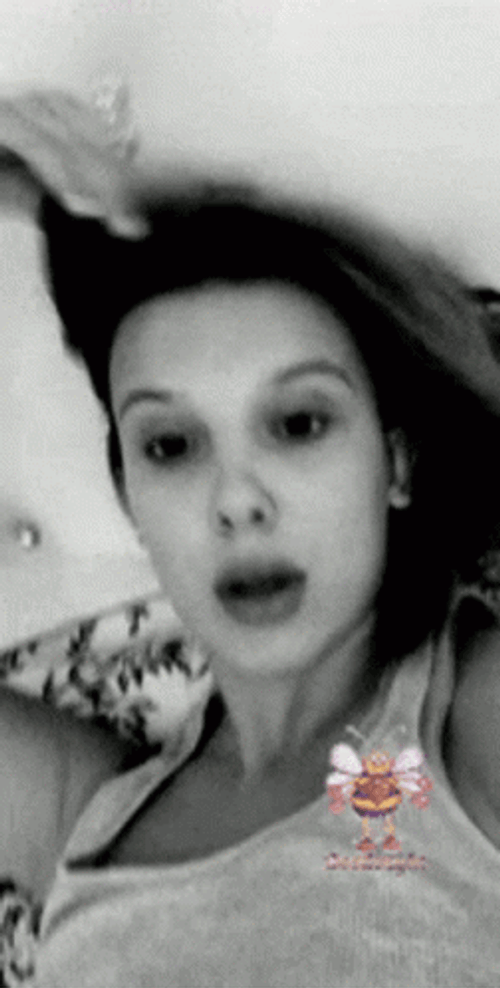 Millie Bobby Brown Flying Kiss GIF