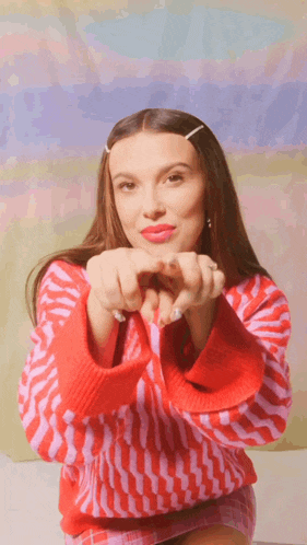 Millie Bobby Brown Heart Gif GIF