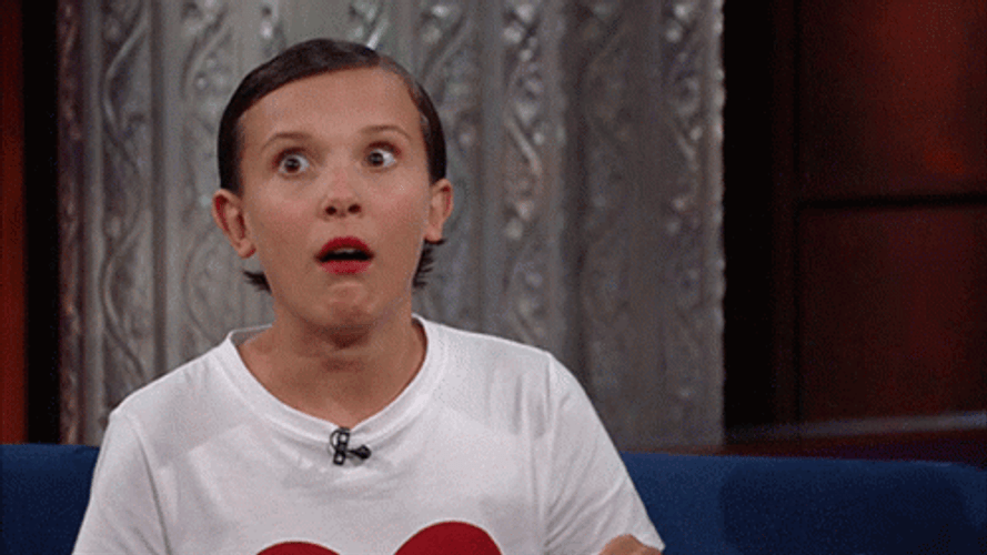Millie Bobby Brown Shocked Reaction GIF