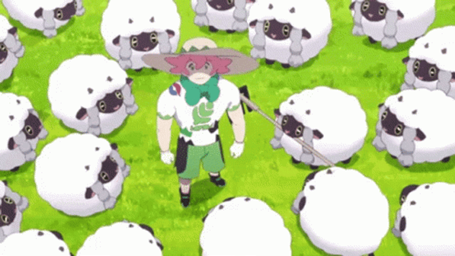 Milo Is In The Farm With Many Wooloo GIF