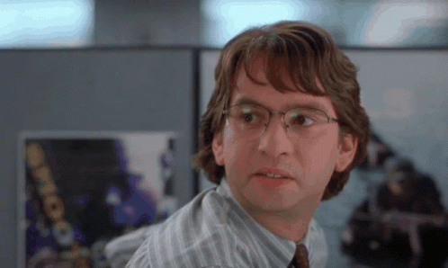 Milton Office Space Funny Face Swap Smirk GIF