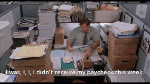 Milton Office Space Stephen Root Didn't Receive Paycheck GIF