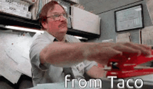Milton Office Space Stephen Root Welcome Back GIF