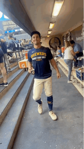Milwaukee Brewers Logo on Blue