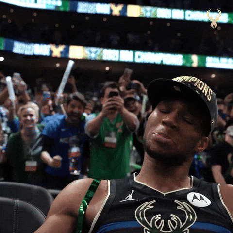 Milwaukee Bucks Giannis Antetokounmpo Covering Face GIF
