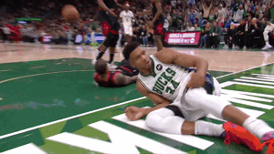 Milwaukee Bucks Giannis Antetokounmpo Sitting On Floor GIF