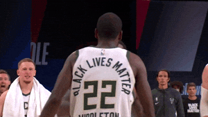 Milwaukee Bucks Khris Middleton High Five To Teammates GIF