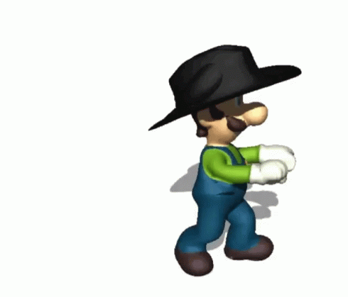 Mime Move Dancing Luigi Cowboy Hat GIF