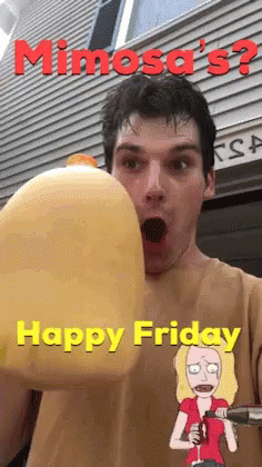 Mimosa Happy Friday GIF