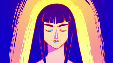 Mind Girl Galaxy GIF