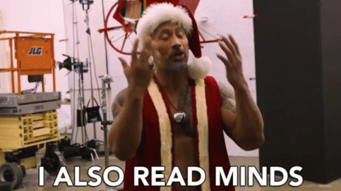 Mind Reader Dwayne The Rock Santa Hat GIF