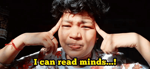 Mind Reader Funny Asian Lady Concentrating GIF