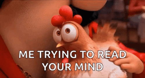 Mind Reader Shocked Chicken Meme GIF