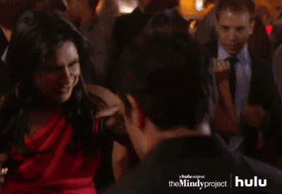 Mindy Kaling And Guy Clubbing GIF
