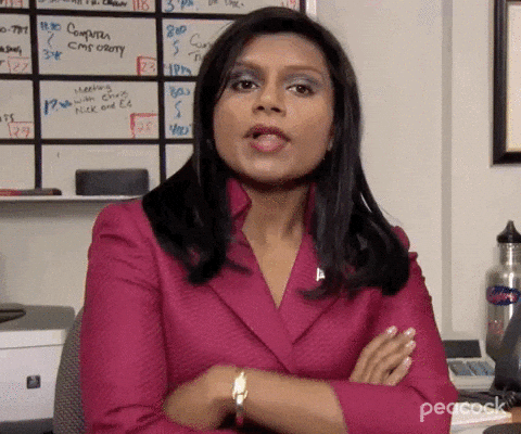 Mindy Kaling Bored Blah Blah Blah GIF