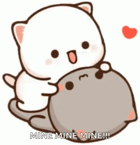 Mine Mochi Cat Kissing GIF