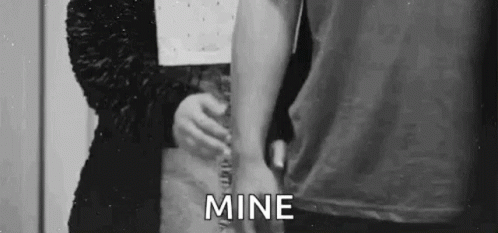 Mine Hugging Man's Arm GIF