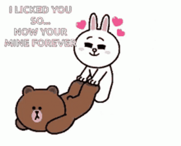Mine Cony Dragging Papi Brown GIF