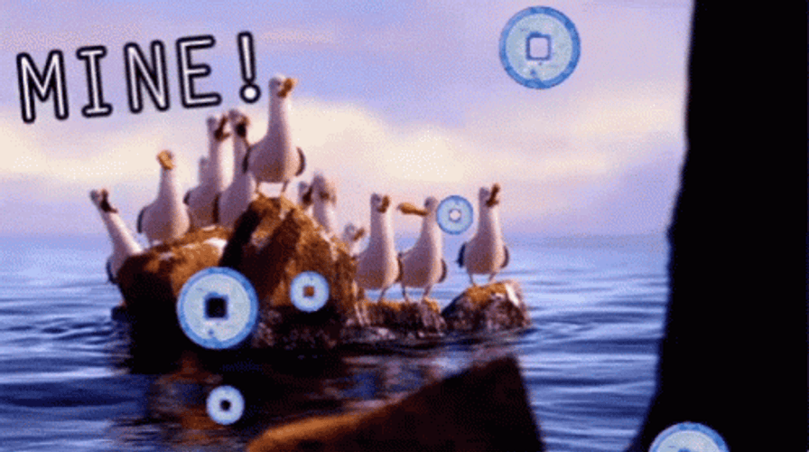 Mine Frantic Seagulls Finding Nemo GIF