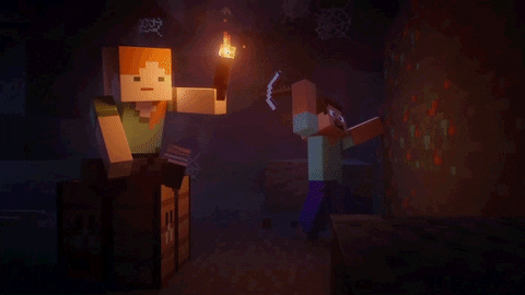 Minecraft Alex And Steve GIF
