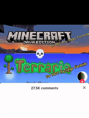 Minecraft And Terraria Rocked And Fortnite Shocked GIF