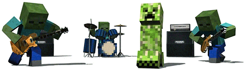 Minecraft Axolotl Band GIF