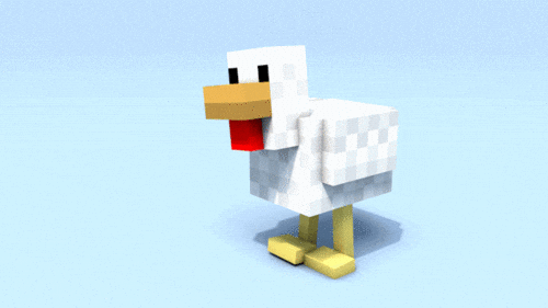 Minecraft Axolotl Chicken GIF