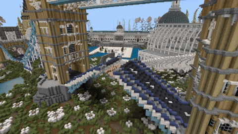 Minecraft Axolotl City GIF