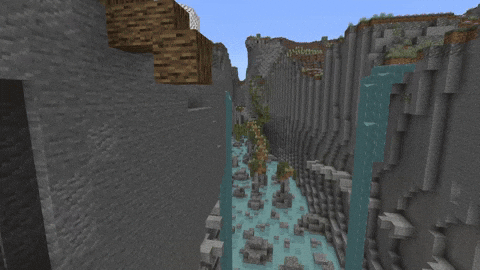 Minecraft Axolotl Flowing River GIF